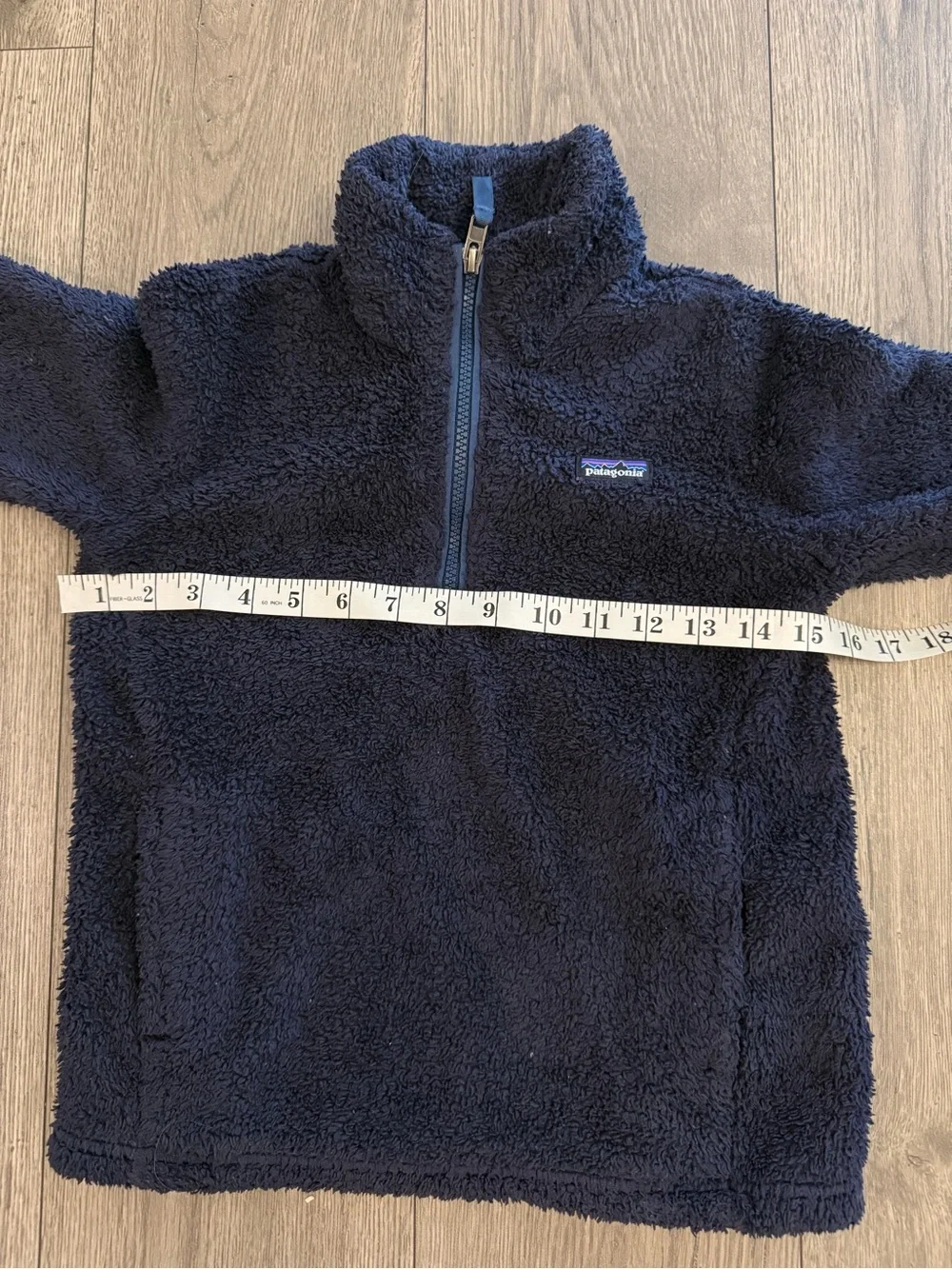 Patagonia Navy Blue Sherpa Fleece Kids Size: Small (7-8) Jacket **Signs Of Wear.
